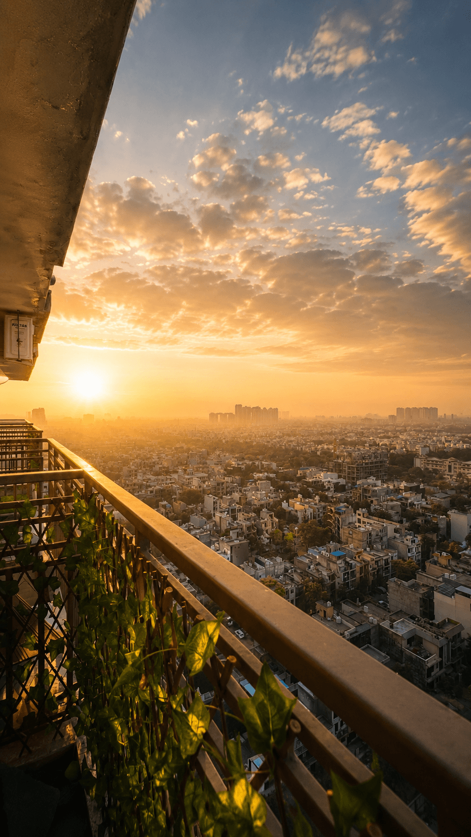 Balcony at sunrise